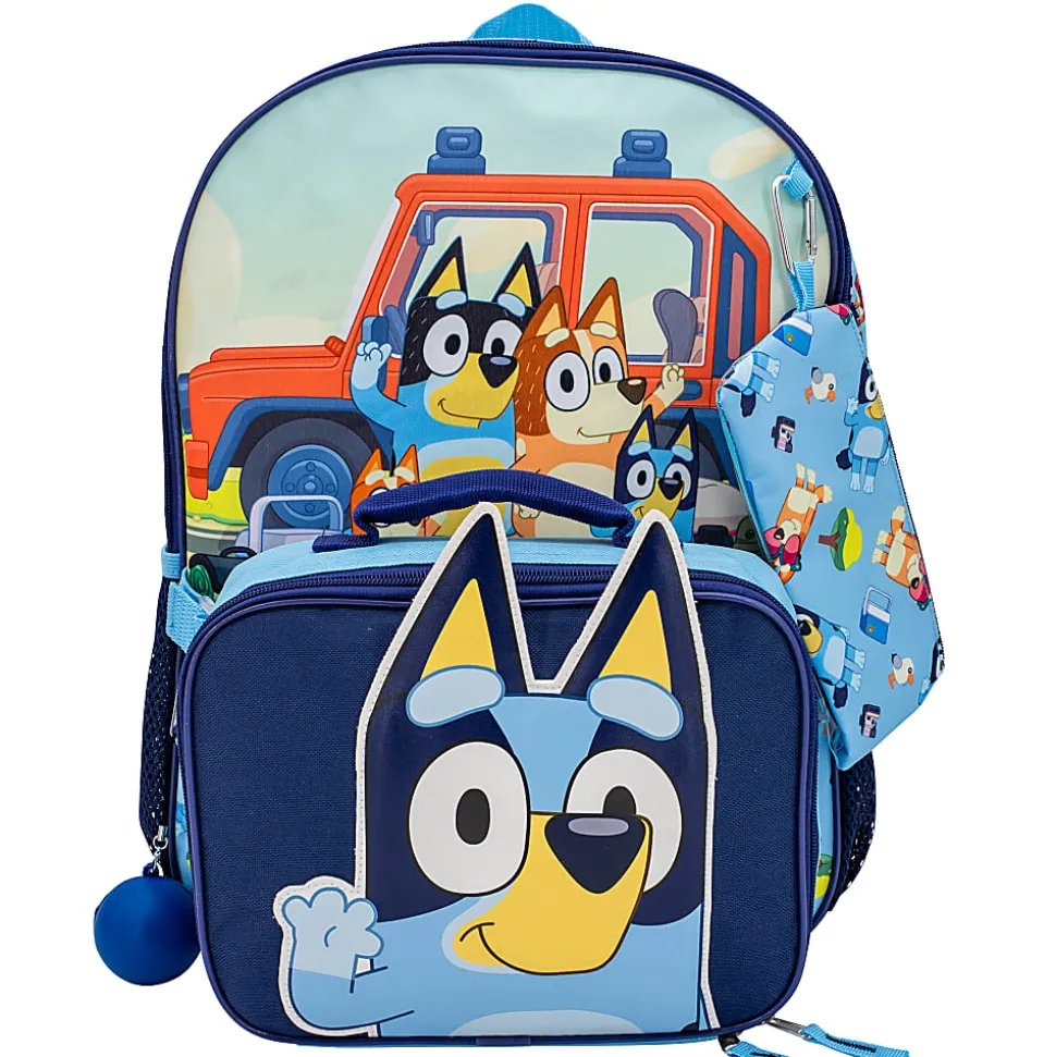 Accessory Innovations Bluey 5-Piece Backpack Set, Blue