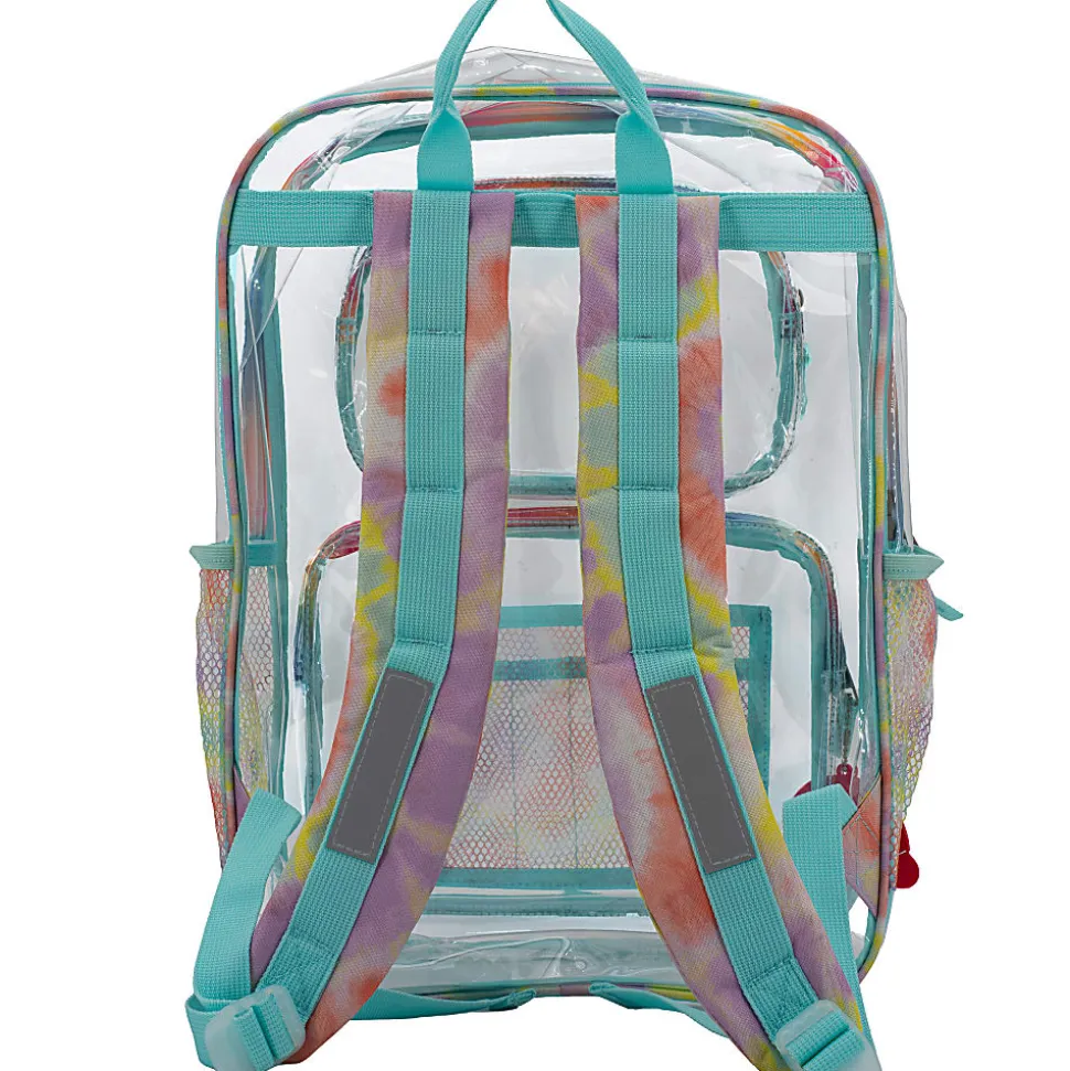 Accessory Innovations Clear Backpack, Transparent/Swirl Tie-Dye Trim, Total Qty 1