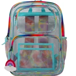 Accessory Innovations Clear Backpack, Transparent/Swirl Tie-Dye Trim, Total Qty 1