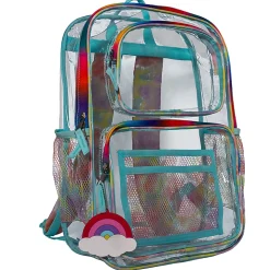 Accessory Innovations Clear Backpack, Transparent/Swirl Tie-Dye Trim, Total Qty 1