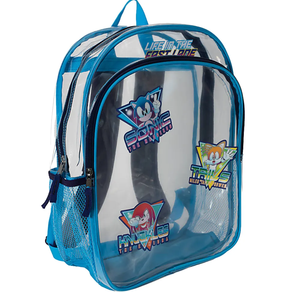 Accessory Innovations Clear Backpack, Sonic The Hedgehog, Transparent