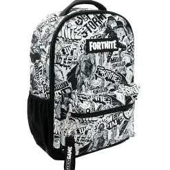 Accessory Innovations Fortnite Backpack With 15.6” Laptop Pocket, Black/White