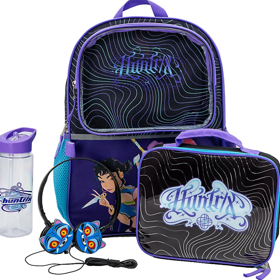 Accessory Innovations K-Pop Demon Hunters Backpack Set With 15.6" Laptop Pocket, Black