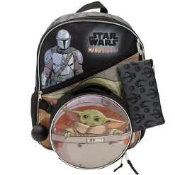Accessory Innovations 5-Piece Kids' Licensed Backpack Set, Mandalorian