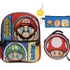 Accessory Innovations 5-Piece Backpack Set, Super Mario Brothers