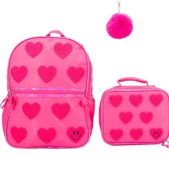 Accessory Innovations Pink Hearts Club 3-Piece Backpack Set, Pink