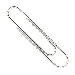 ACCO® Economy Smooth Paper Clips, 1000 Total, Jumbo, Silver, 100 Per Box, Pack Of 10 Boxes