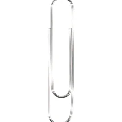 ACCO® Economy Smooth Paper Clips, 1000 Total, Jumbo, Silver, 100 Per Box, Pack Of 10 Boxes