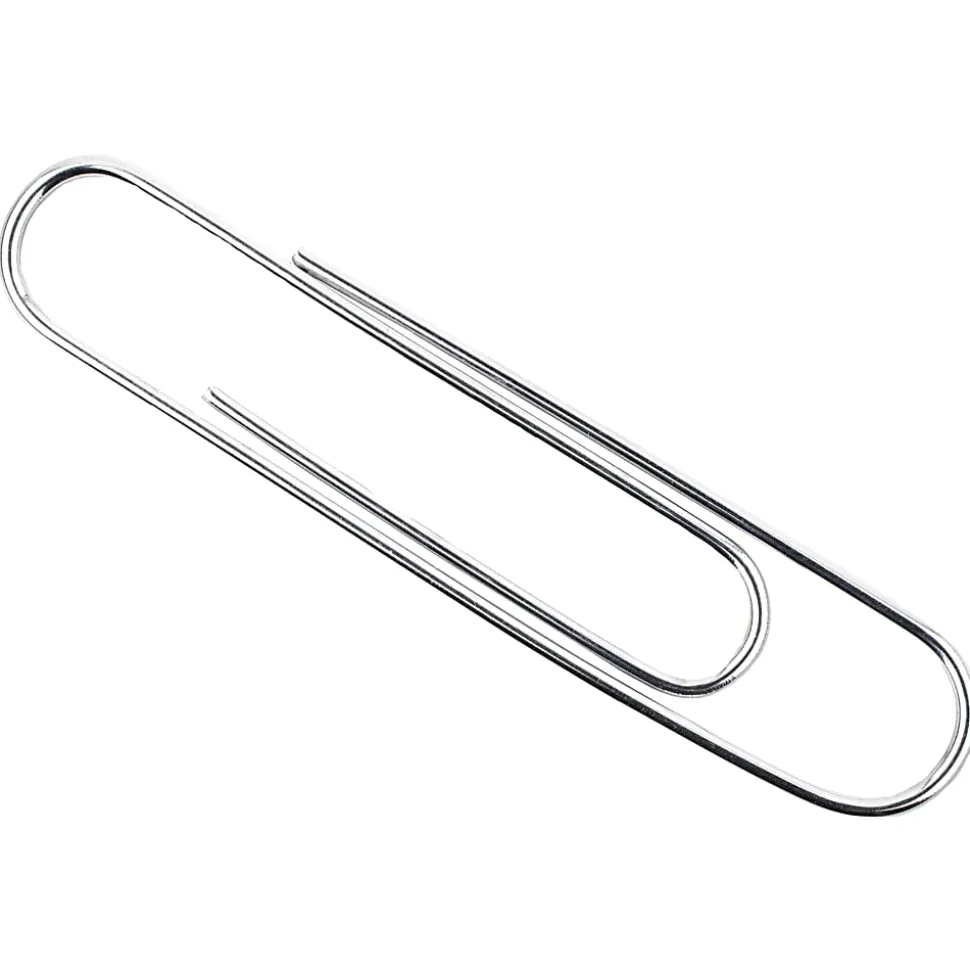 ACCO® Paper Clips, Box Of 100, Jumbo, 90% Recycled, Silver