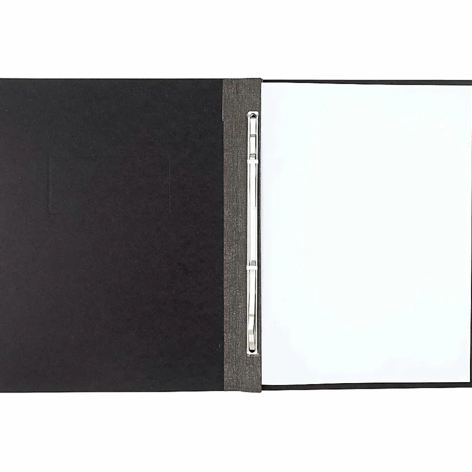 ACCO® Pressboard Report Cover With Fastener, Side Bound, 8 1/2" x 11", 60% Recycled, Black