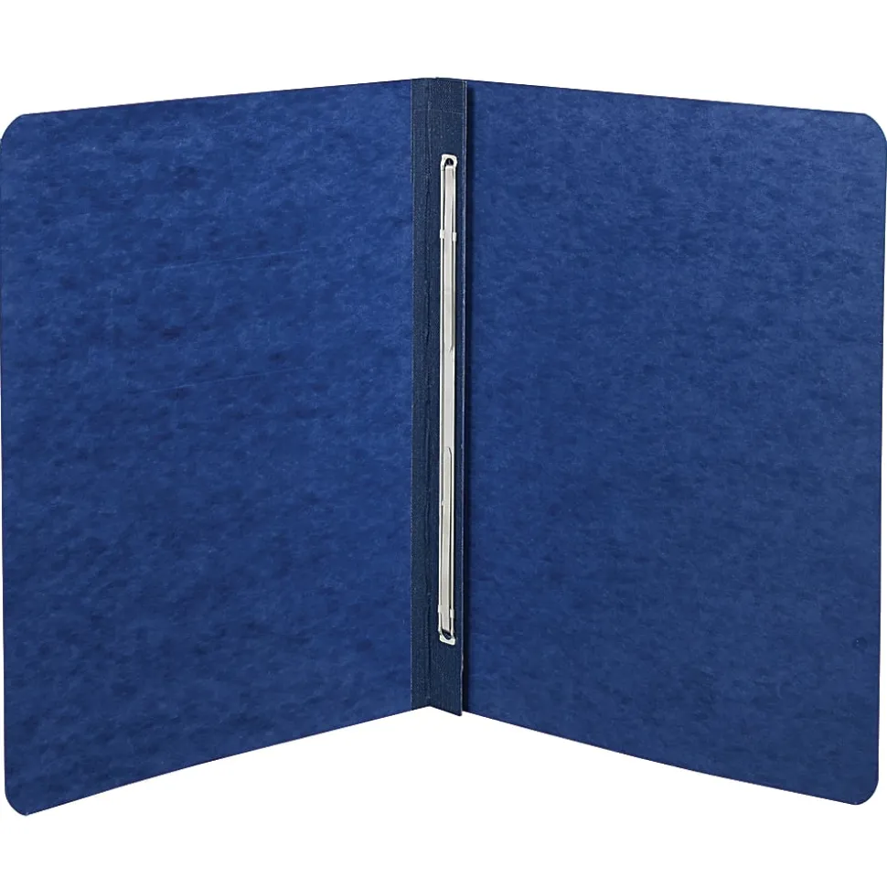 ACCO® Pressboard Report Cover With Fastener, Side Bound, 8 1/2" x 11", 60% Recycled, Dark Blue