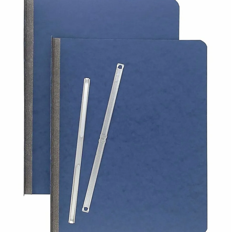 ACCO® Pressboard Report Cover With Fastener, Side Bound, 8 1/2" x 11", 60% Recycled, Dark Blue