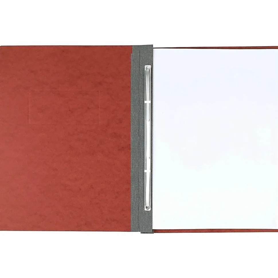 ACCO® Pressboard Report Cover With Fastener, Side Bound, 8 1/2" x 11", 60% Recycled, Red