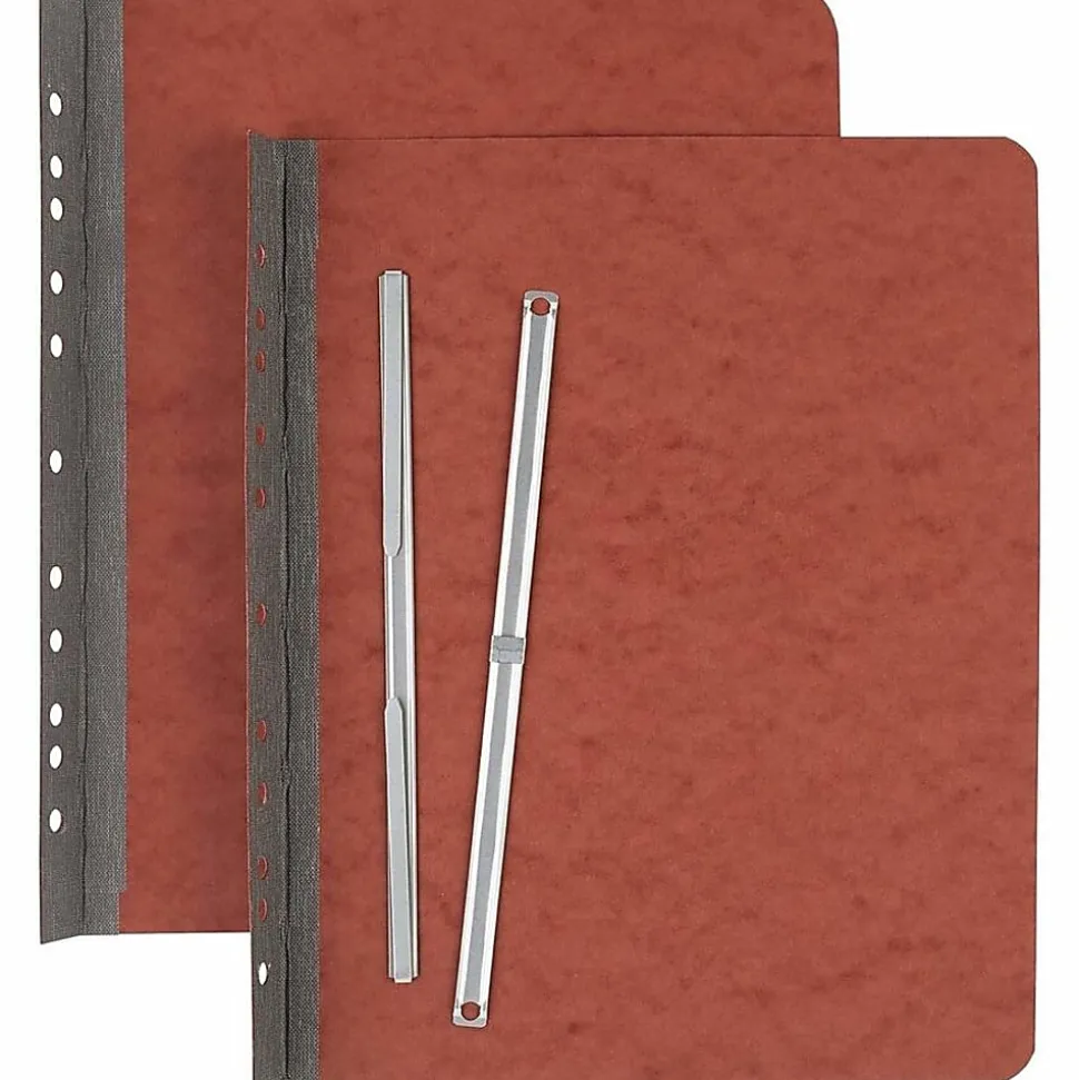 ACCO® Pressboard Report Cover With Fastener, Side Bound, 8 1/2" x 11", 60% Recycled, Red