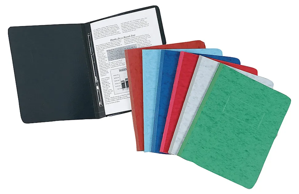 ACCO® Presstex® Binder, Side Bound, 11" x 8 1/2", 60% Recycled, Black