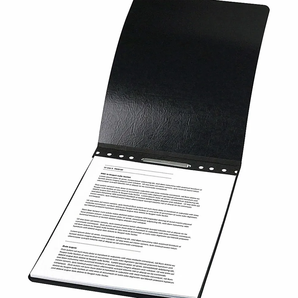 ACCO® Presstex® Top-Bound Report Binder, 2-3/4" CC, 8-1/2" x 14", 60% Recycled, Black