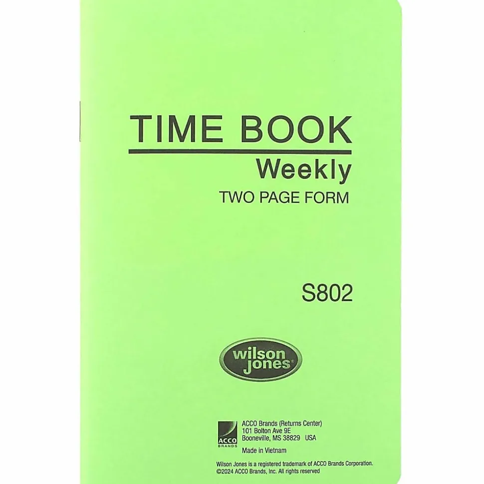 ACCO® / Wilson Jones® Foreman's Pocket-Size Time Book, 2 Pages Per Week, 6.75" x 4.12"