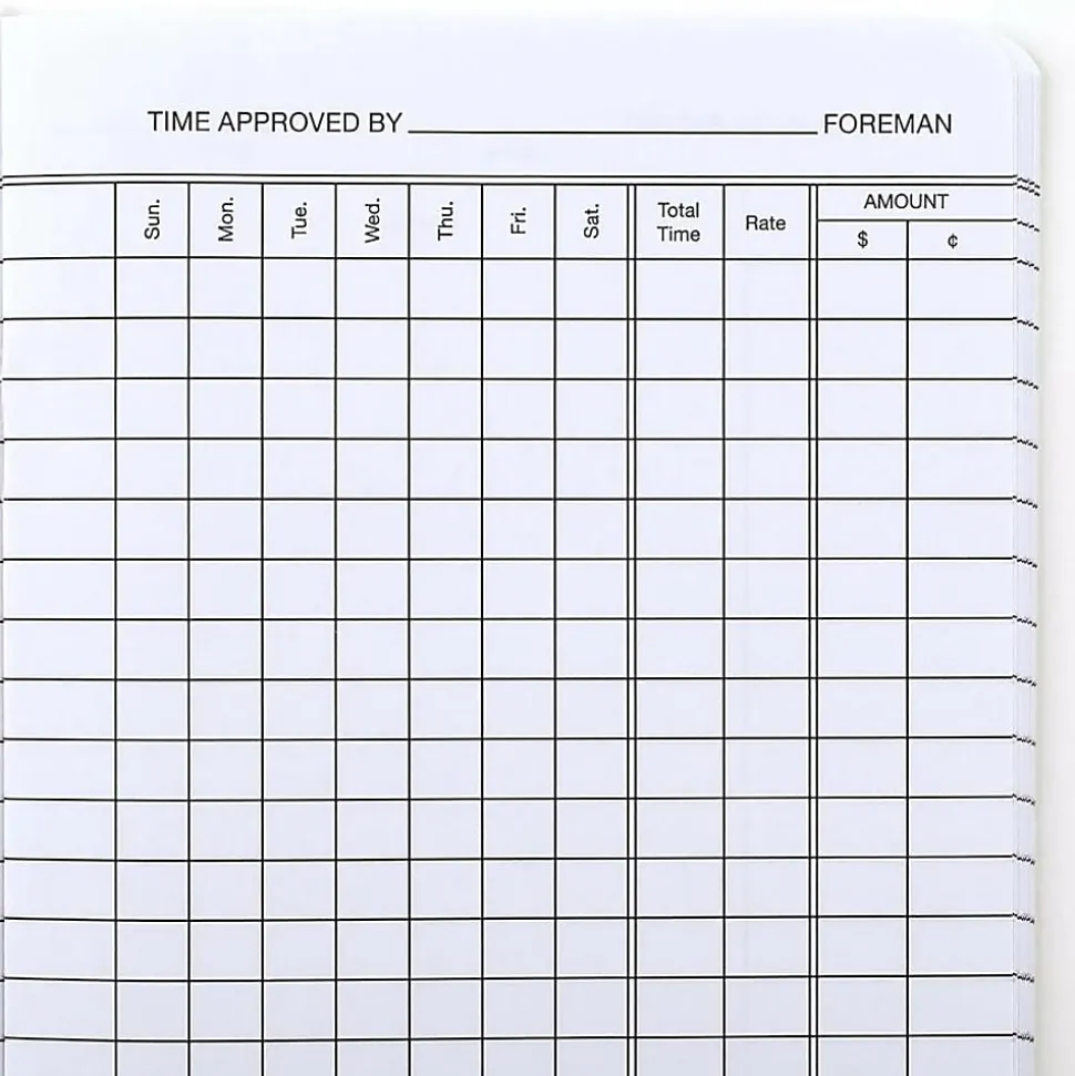 ACCO® / Wilson Jones® Foreman's Pocket-Size Time Book, 2 Pages Per Week, 6.75" x 4.12"
