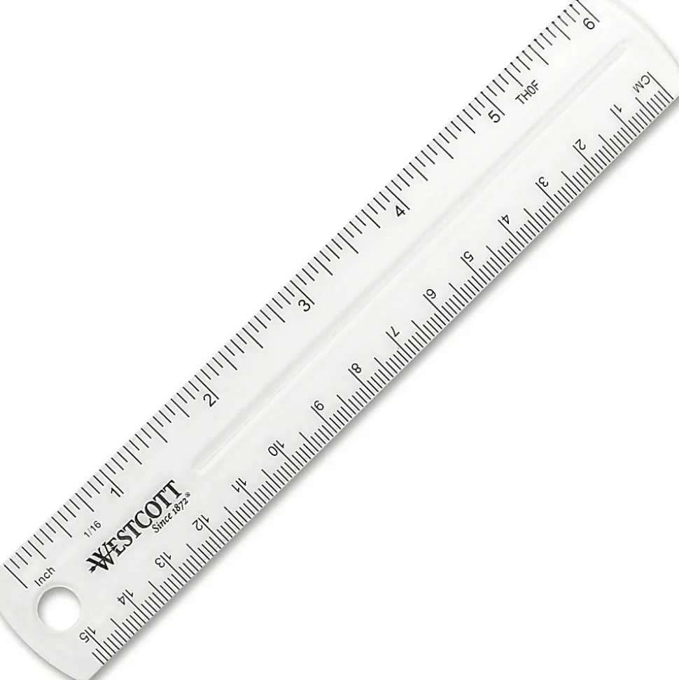 Acme Durable Plastic 6" Clear Ruler