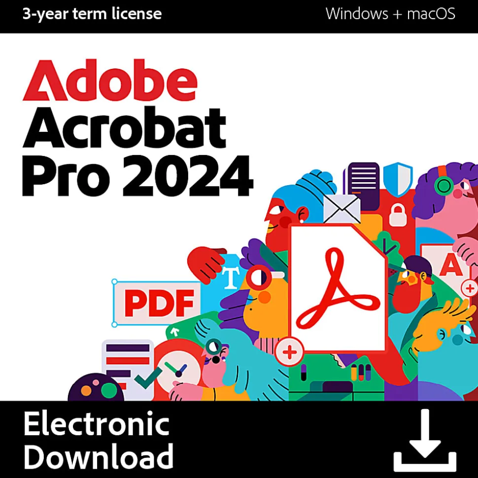 Acrobat Pro 2024, 3-Year Subscription, Mac/Windows, Download