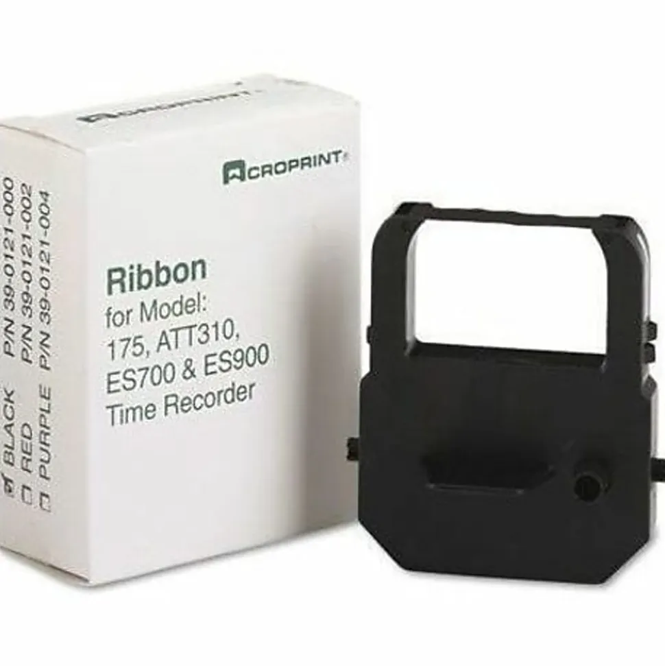 Acroprint Replacement Ribbon for ES700/ES900/ATT310/Model 175 clocks, Black