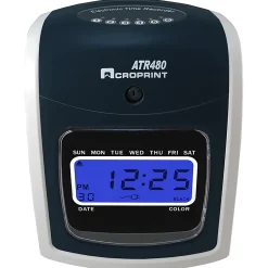 Acroprint Totalizing Payroll Recorder, 50 Employees, 9-13/16"H x 7-3/4"W x 4-3/4"D, ATR480