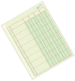 Adams® Analysis Pad, 8 1/2" x 11", 100 Pages (50 Sheets), 4 Columns, Green