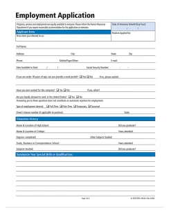 Adams® Application for Employment