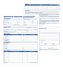 Adams® Application for Employment, Pack Of 2