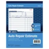 Adams® Auto Repair Estimate Book, 2-Part, 8 7/16" x 10 3/4", White/Canary, 50 Sets Per Book