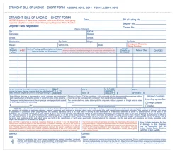 Adams® Bill Of Lading Forms, 8 1/2" x 7 7/16", 3-Part, Pack Of 50 Sets