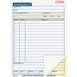 AdamsĀ® Carbonless 2-Part Receiving Record Book, 5 9/16" x 8 7/16", Book Of 50 Sets