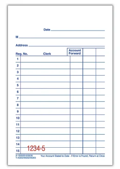 AdamsĀ® Carbonless 2-Part Sales Book, 3 3/10" x 5 3/5", Pack Of 10