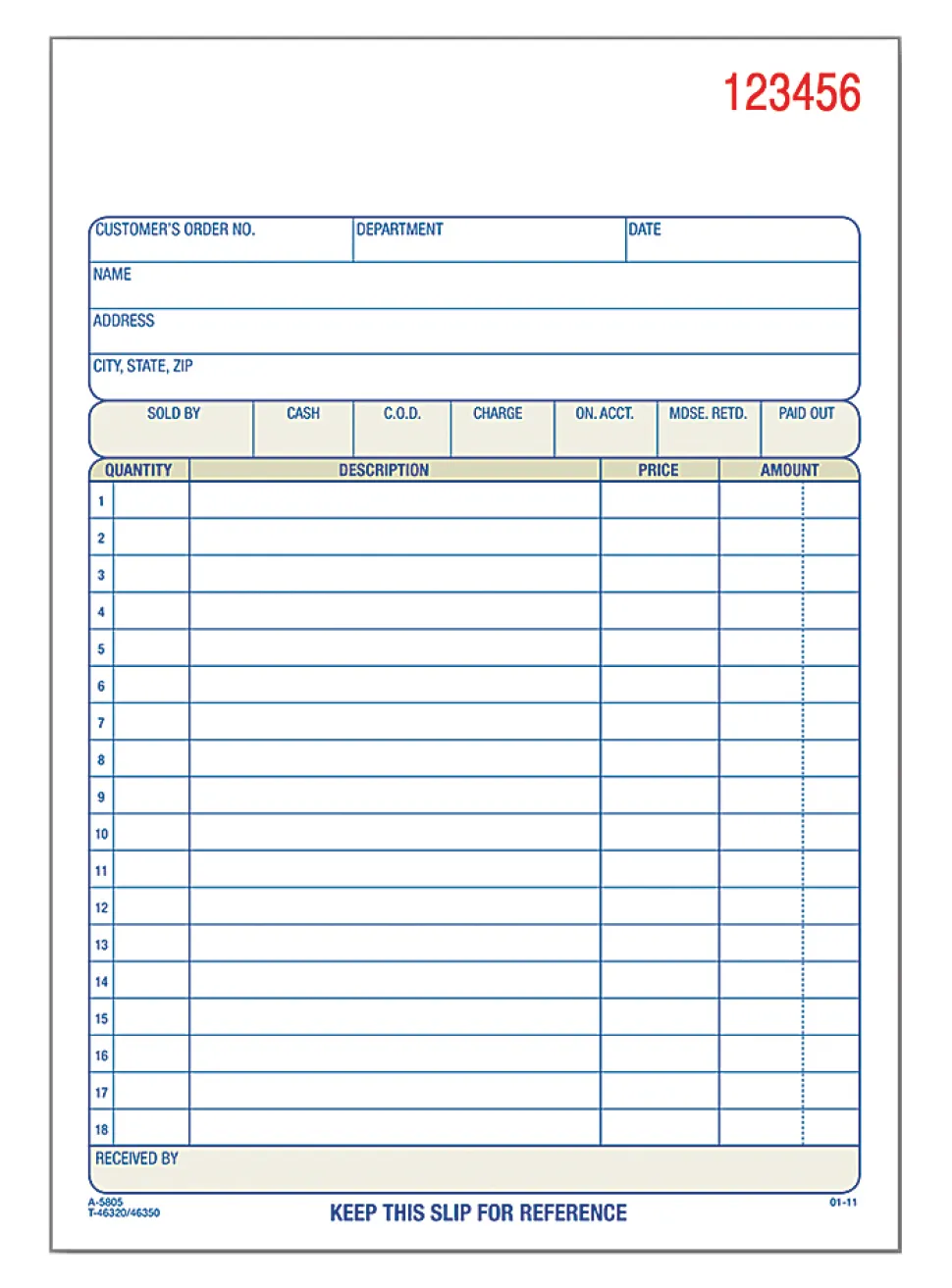 Adams® Carbonless 2-Part Sales Book, 5 9/16" x 8 7/16", Pack Of 50 Sets