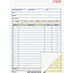 Adams® Carbonless 2-Part Sales Book, 5 9/16