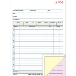 Adams® Carbonless 3-Part Sales Book, 5 9/16