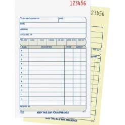 Adams® Carbonless 2-Part Sales Book, 4 3/16