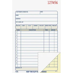 Adams® Carbonless 2-Part Sales Book, 4 3/16
