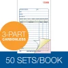 Adams Carbonless 3-part Sales Order Books - 50/Pack - 3 Part - Carbonless Copy - 4.18"x7.18" Sheet Size - White, Canary, Pink - Assorted Sheet(s)
