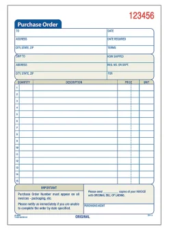 Adams® Carbonless Purchase Order Book, 5 9/16