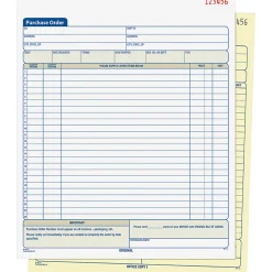 Adams® Carbonless Purchase Order Book, 8 3/8" x 10 11/16", 2-Part, 50 Set Pad