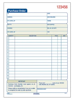 Adams® Carbonless Purchase Order Book, 5 9/16