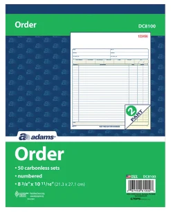 Adams® Carbonless Sales Order Book, 8 3/8