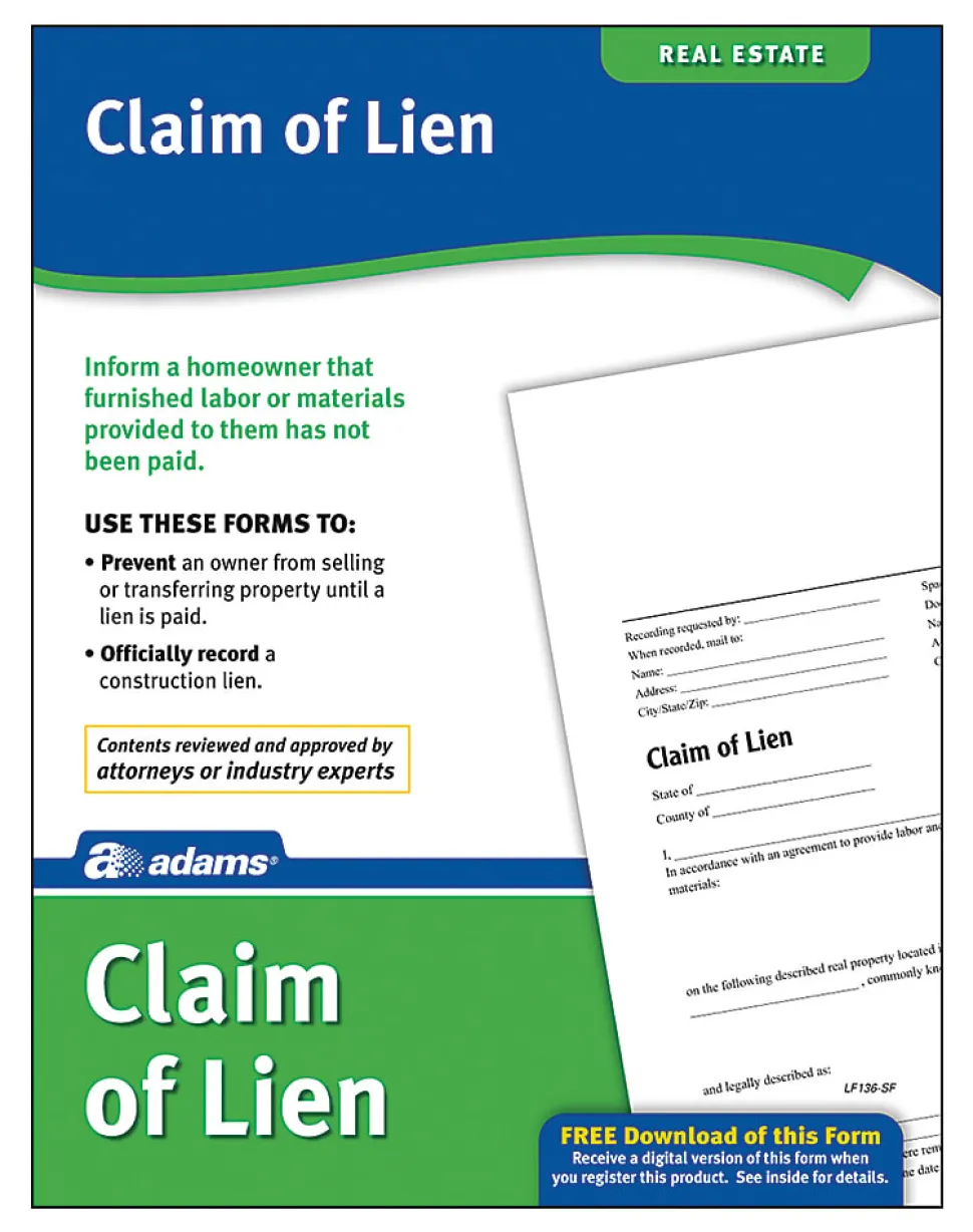 Adams® Claim of Lien