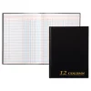 Adams® 12-Column Account Book, 7" x 9 1/4", Black