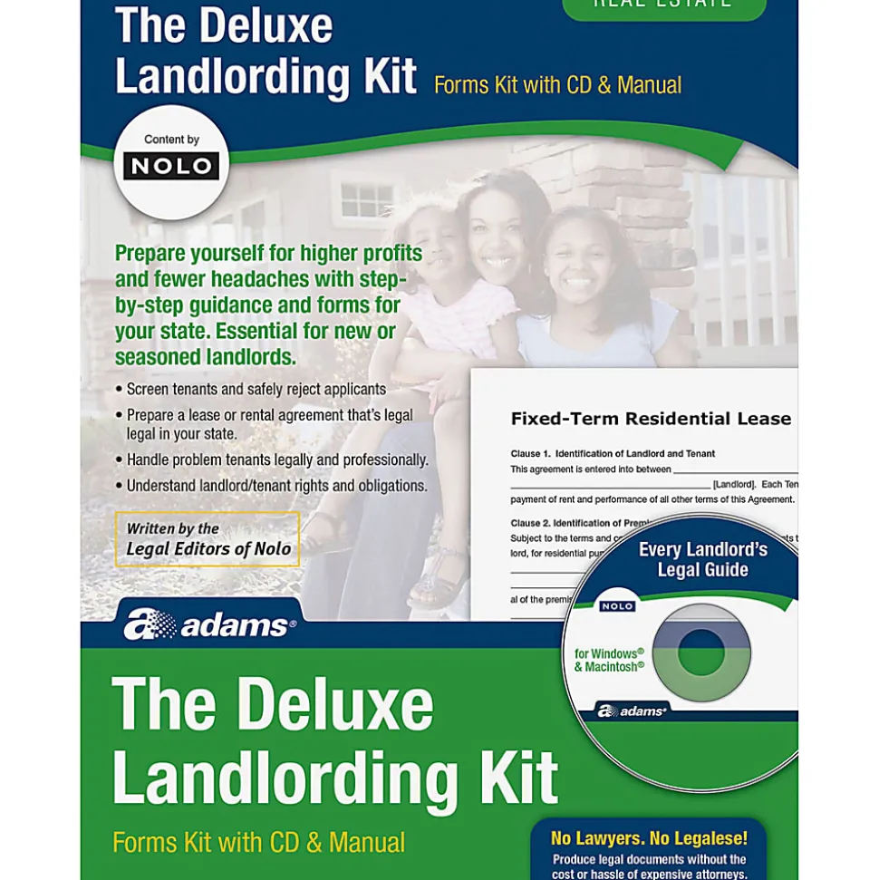 Adams® Landlording Kit, Forms and Instructions