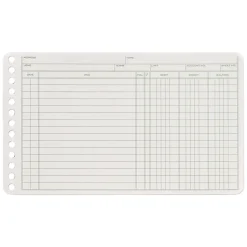 AdamsĀ® Ledger Sheets, 5" x 8", Green/White