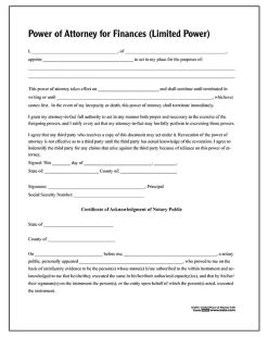 Adams® Limited Power of Attorney