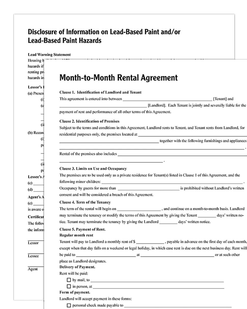 Adams® Month-to-Month Rental Agreement