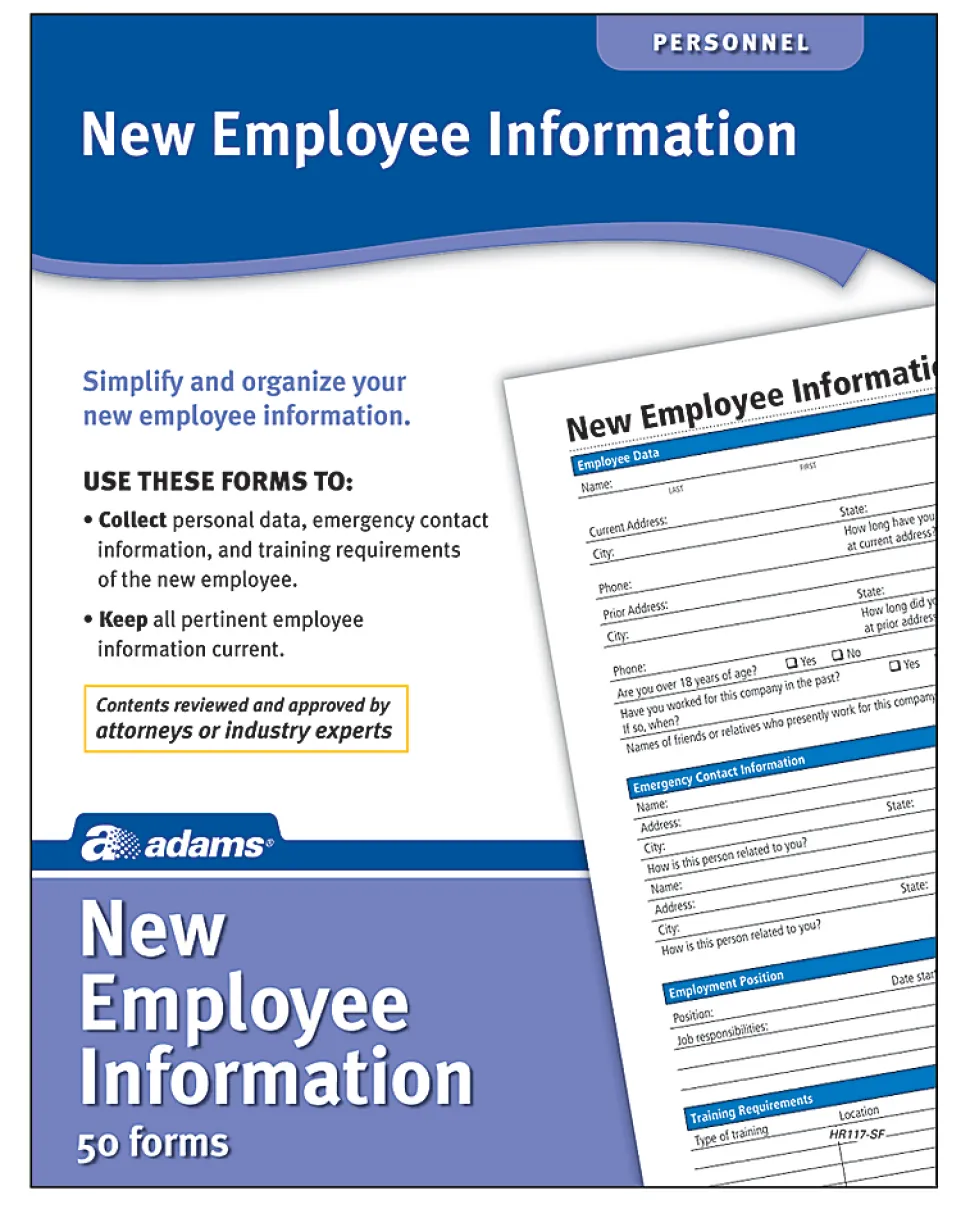 Adams® New Employee Information Forms